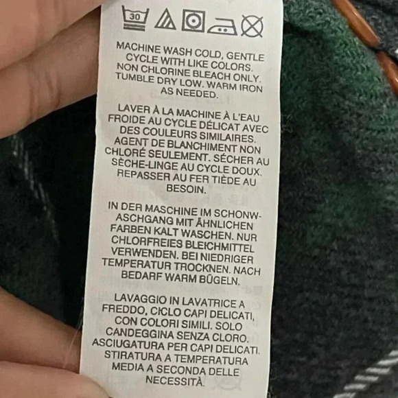 J.Crew Wallace & Barnes Men’s Green Plaid Flannel Shirt, 100% Cotton, Sz Medium - Picture 5 of 14